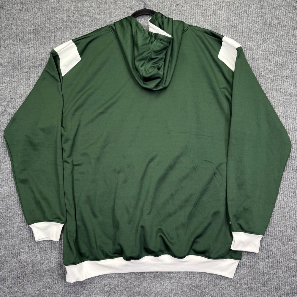 Majestic New York Jets Mens 3XLT Green White Quarter Zip Hoodie Sweatshirt - Picture 2 of 15